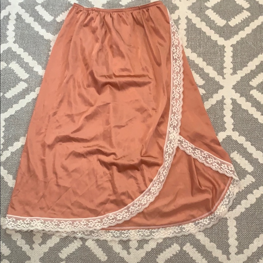 Vintage Rose Gold Lace Trim Slip small